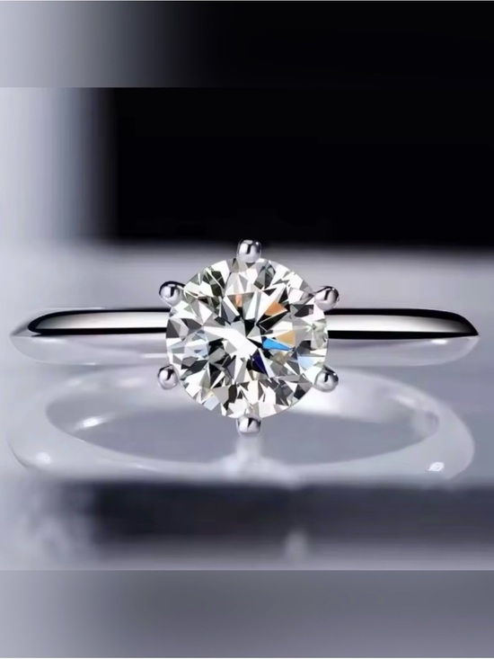 Jewelry - Classic Silver Solitaire Engagement Ring - Silver